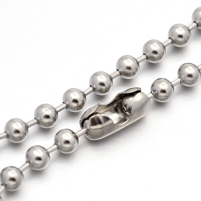 

Environmental Iron Ball Chain Necklace Makings Platinum 169"