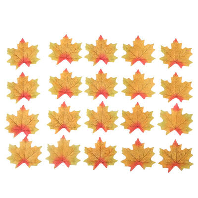 

Artidicial Cloth Maple Leaves 100Pcs Multicolor Autumn Fall Leaf