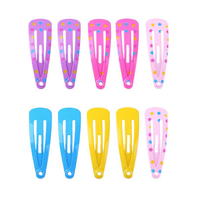 

10pcsSet Fashion Cute Children Snap Hair Clips Alloy Hairpin Headwear