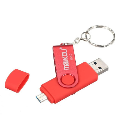 

MaiKou 2-in-1 USB 30 Flash Drive USB Flash Disk Red&128GB