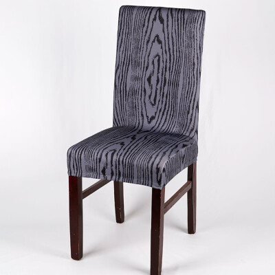 

Wood Grain Stretch Chair Cover Removable Elastic Chair Protector for Hotel Dining Room Office