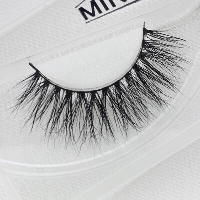 

Gobestart Real 3D Mink Soft Long Natural Eye Lashes Makeup Thick False Eyelash Extension H