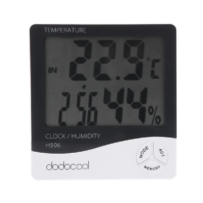 

4PCSLot HTC-1 LCD Digital Temperature Humidity Meter Hygrometer Alarm Clock Time with Bracket