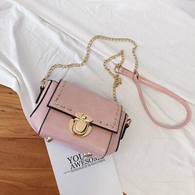 

Chao Korean version of the pearl lock small square bag wild fashion chain shoulder diagonal package