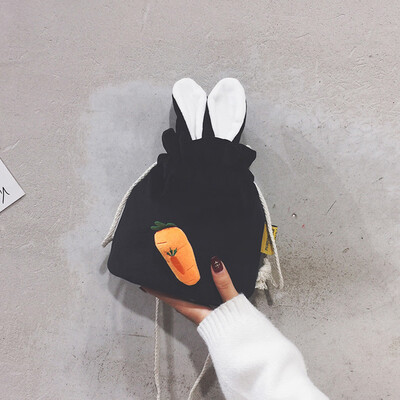 

Tailored Women Fashion Plush Rabbit Radish Coin Purse Shoulder Messenger Casual Bags