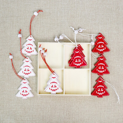 

Toponeto Xmas DIY Wooden Pendant Christmas Tree Festival Party Decoration Hang Ornament