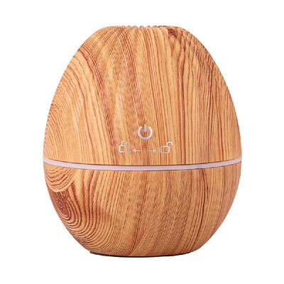 

300ml Aroma Diffuser Creative Wood Mini Mute USB Air Humidifier Essential Oil Aromatherapy Machine for Home Office Deep Wood Grai