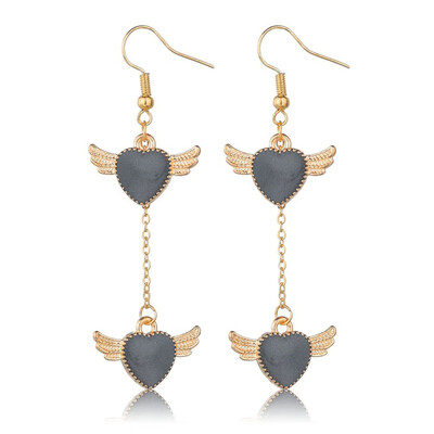

New Fashion Oversized Pendant Korean Version Of The Earrings Womens Bow Shell Heart-shaped Gold Earrings 2019 Dress Wear