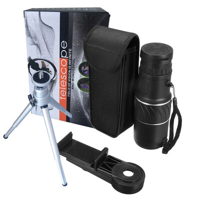 

〖Follure〗16x52 Zoom Hiking Monocular Telescope Lens Camera HD Scope Hunting Phone Holder