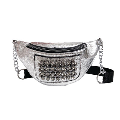 

Tailored Fashion Women Pure Color Bright Drill Messenger Shoulder Bag Chest Bag