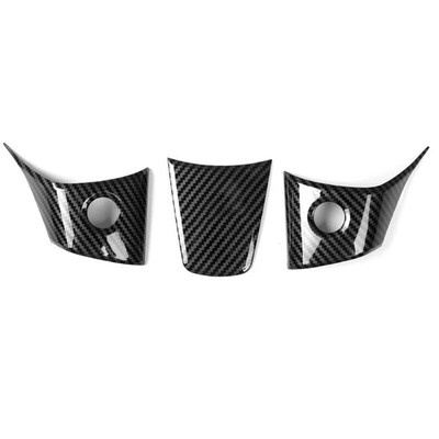 

For Tesla Model 3 Steering Wheels Accessories ABS Decorative Sticker Trims 3pcs