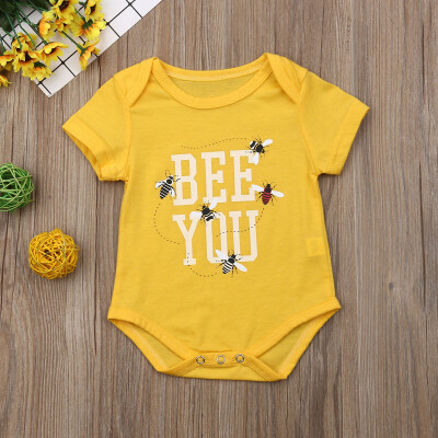 

Toddler Baby Girls Boys Casual BEE YOU Romper Bodysuit Jumpsuit Outfits