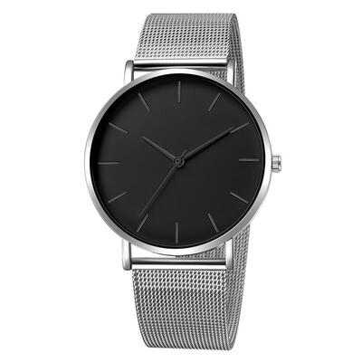 

2019 Women Watch Mesh Band Stainless Steel Analog Quartz Wristwatch Minimalist Lady Business Luxury Black Watches Reloj Mujer