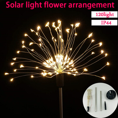 

〖Follure〗120 LED Solar Light Flower Arrangement Lamp Warm White Belt Remote Control