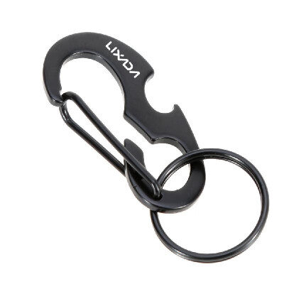 

Lixada D Shape Buckle Snap Clip Outdoor Camping Carabiner Multifunctional Pocket Tool Bottle Opener Keychain Ring