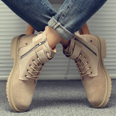 

Martin boots mens summer wild trend British short boots mens retro leather boots wild high-desert desert tooling Martin shoes