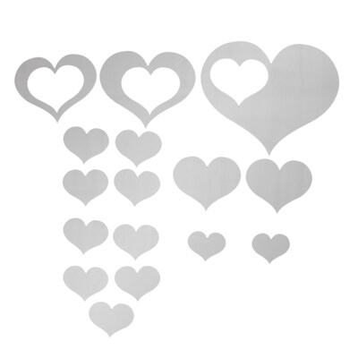 

15pcs Creative 3D Heart-shaped Wall Stickers Art Decal Home Room Decor