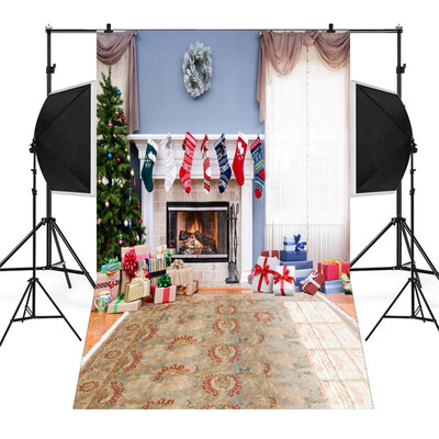 

〖Follure〗Christmas Backdrops Snowman Vinyl 3x5FT Lantern Background Photography Studio