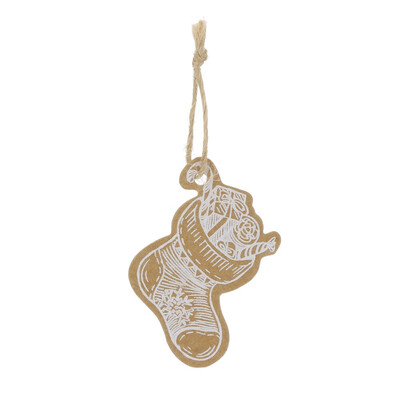 

〖Follure〗Merry Christmas Craft Paper Gift Tags Label Hanging Cards Xmas Printing 50PCS