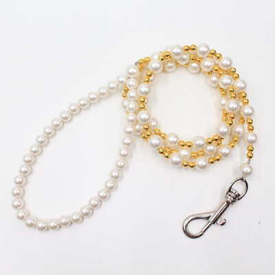 

Pet Leash Luxury Acrylic Pearl Dog Leash Pet Cat Chain Leads Leashes for Small Medium Dog Collar Accessories