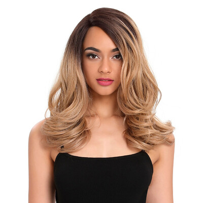 

Noble Synthetic Wig Trendy Lace Front Wig Loose Wave Synthetic Hair 20Inch Ombre Hair Synthetic Lace Front Wig