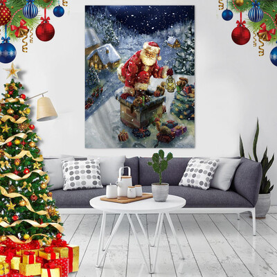 

Tailored Santa Claus Tapestry Christmas Gift Blanket Wall Hanging Wall Decoration 29x37In