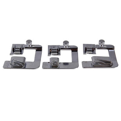 

3pcs Domestic Hemming Cloth Strip Presser Foot Rolled Hem Foot for Sewing