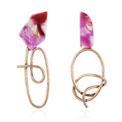 

1 Pair Women Fashion Jewelry Irregular Vintage Resin Earrings Dangle Drop Acrylic Ear Studs