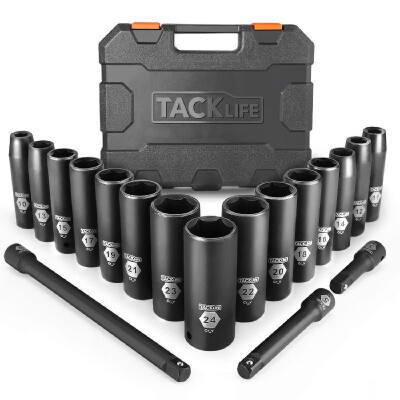 

20PCS 12-Inch Drive Metric Deep Cr-V Impact Socket Set