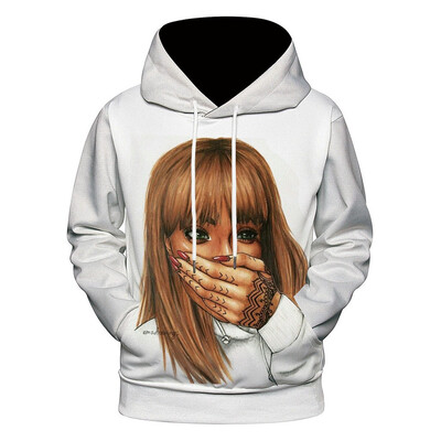 

Toponeto Mens Autumn Spring Fashion 3D Printing Hoodie Hooded Loose Long Sleeve Top