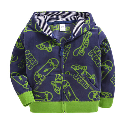 

Autumn Winter Boys Girls Casual Fashion Coat Baby Long Sleeve Printing Hoodie Coats Children Kids Toddler Outerwear