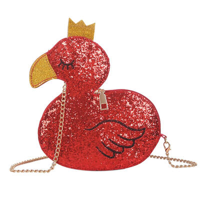 

Creative Cartoon Duck Shape Clutch Women Sequin Shoulder Messenger Bags