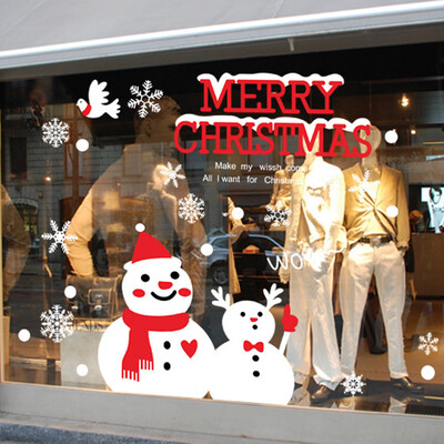 

Tailored Merry Christmas Xmas PVC Removable Display Window Showcase Decor Wall Stickers