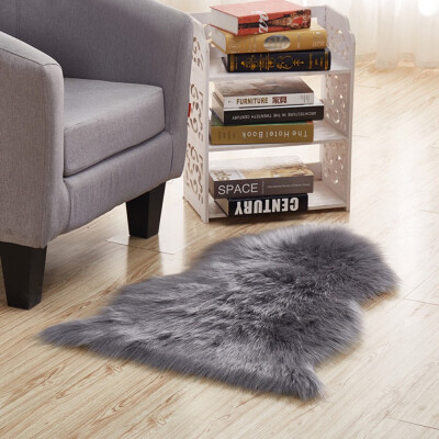 

Toponeto Soft Sheepskin Rug Chair Cover Artificial Wool Warm Hairy Carpet Seat Pad New