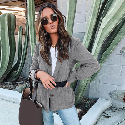 

Roseonmyhand Women Fashion Long Sleeve Open Front Pocket Cardigan Suit Jacket Coat Top