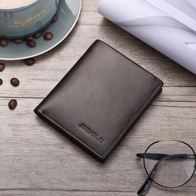 

Tailored Men Business Multi-function Card Holder Wallet First Layer Cowhide Leather