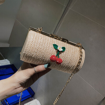 

Tailored Fashion Women Chain Bag Weave Fruit Messenger Bag Crossbody Bag Handle Bag