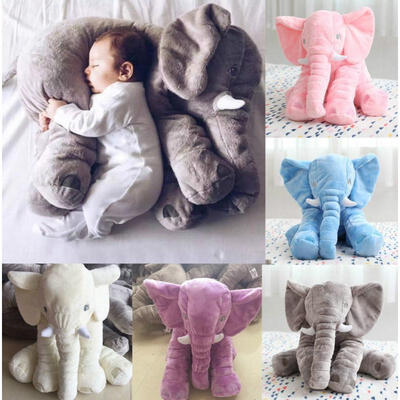 

Long Nose Elephant Doll Pillow Soft Plush Stuff Toy Lumbar Pillow For Baby Kids