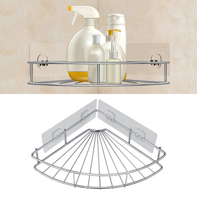 

Siaonvr Stainless Steel Adhesive Corner Bathroom Shelf Storage Wall Shelf Organizer