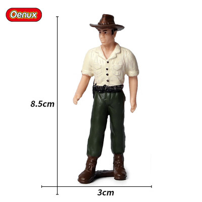 

Oenux Realistic Farmers Model Simulation Breeder Feed Shepherd Figurines Dog Animal Figurine Miniature Cute Toys For Children
