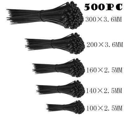 

〖Follure〗Cable Ties UV Weather Resistant Nylon Resistant Wrap Zip Ties Pack Black 500 Pcs