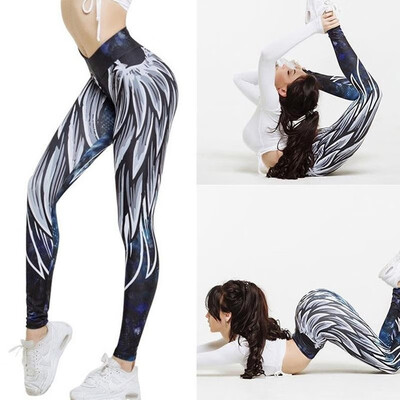 

Cross-border exclusive 2019 digital printing yoga clothing tight-fitting nine points high waist sweatpants factory wholesale yoga