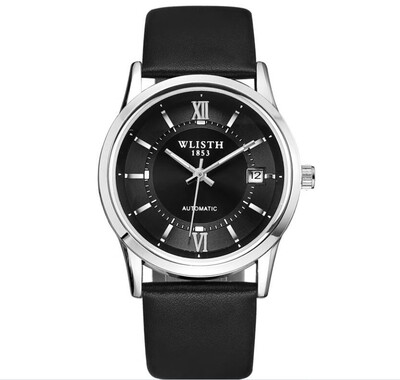 

Fashion Hand-wind Leather straps male casual Watch Date men business Automatic Mechanical Wrist watches