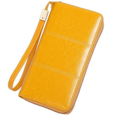 

4 Colors RFID Cowhide Leather Antimagnetic Women Fashion Butterfly Zipper Wallet Casual Coin Purse