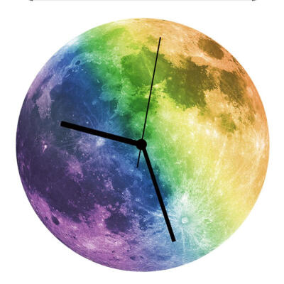 

30cm Moon Wall Clock Waterproof Luminous Home Decorative Hanging Clocks