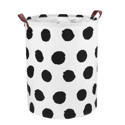 

Portable Canvas Clothes Storage Barrel Kids Bedroom Toys Holder Basket