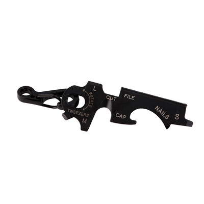

〖Follure〗NEW 8 in 1 Bottle Opener Keychain Keyring Gadget multitool Key Clip Black CP