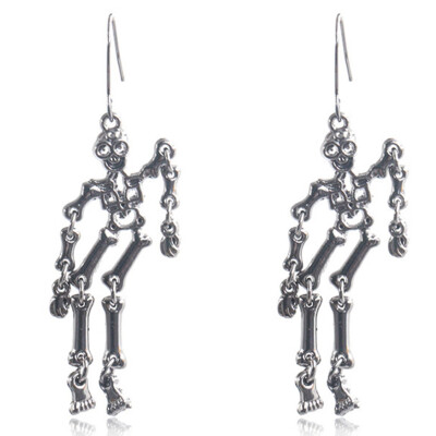 

Punk Skull Earrings Body Skeleton Pendant Dangle Hip Hop Women Jewelry