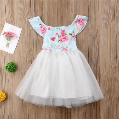 

New Summer Kids Baby Girls Lace Party Tops Tutu Dress Skirt Outfits Clothes Set