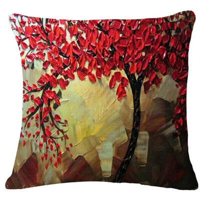 

〖Follure〗Tree Leaves Sofa Bed Home Decoration Festival Pillow Case Cushion Cover